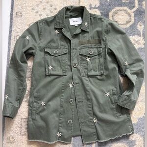 Pistola Army Jacket with Daisy Embroidery